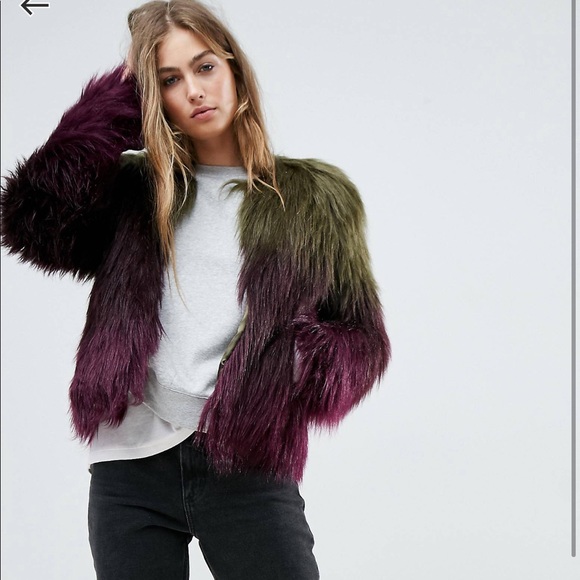 Unreal Fur Jackets & Blazers - Ombré faux fur jacket